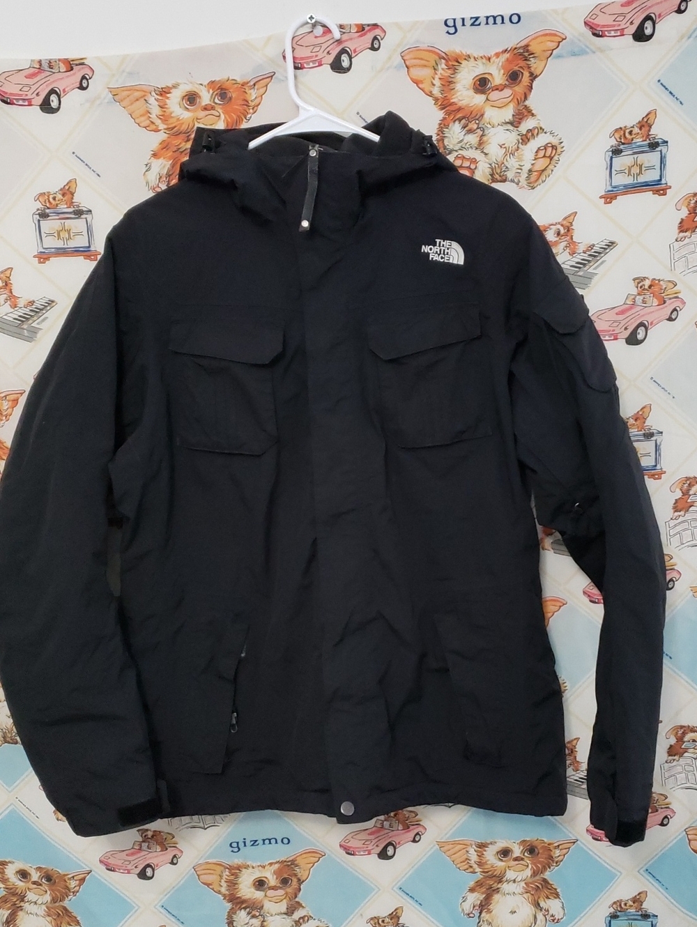 Womens The North Face Black Hooded Puffer Jacket Size XL